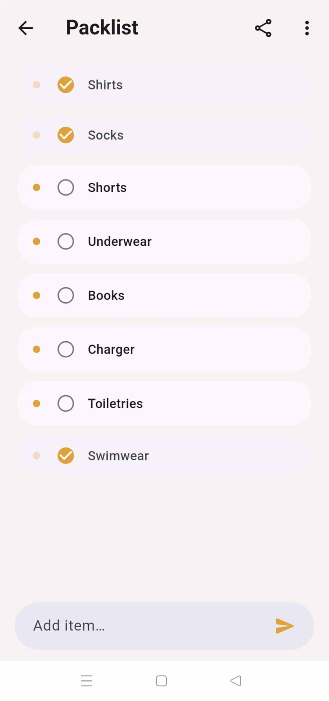 Checklist